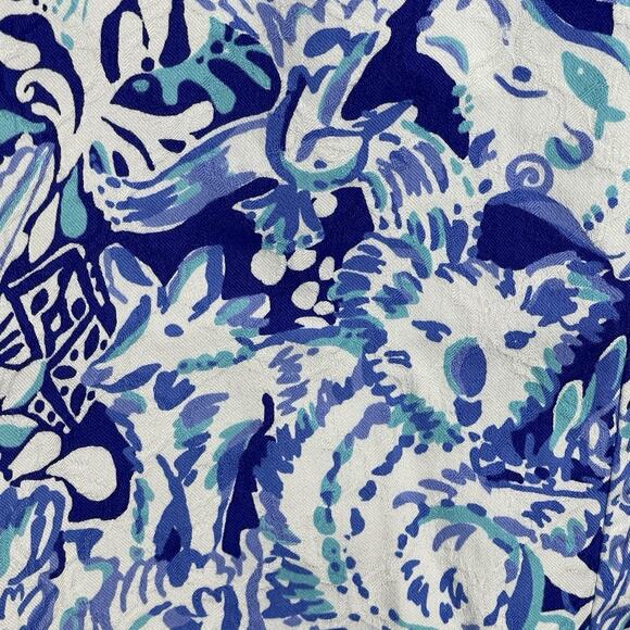 Lilly Pulitzer Kelly Skinny Ankle Pant Royal Purple 60 Animals Stretch Resort 2 - Picture 5 of 8